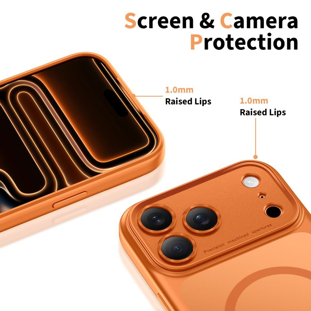 Futrola MagSafe za Apple iPhone 17 Pro, Tech-Protect, MagPeak, Mat Narandžasta