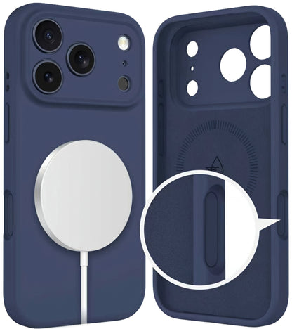 Futrola MagSafe za Apple iPhone 17 Pro, Tech-Protect, Silikon, Tamnoplava