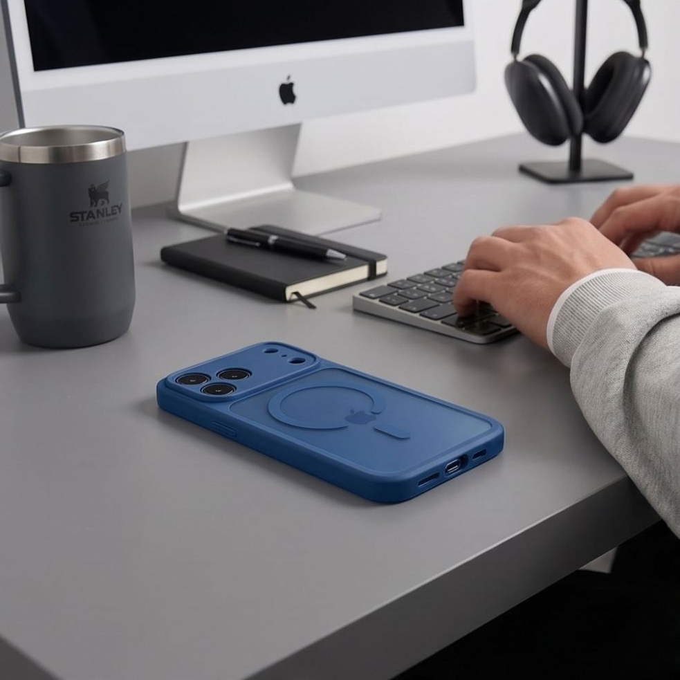 MagSafe futrola za Apple iPhone 18 Pro Max / 17 Pro Max, Tech-Protect, BasicMag, Mat Tamnoplava