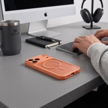 MagSafe futrola za Apple iPhone 18 Pro / 17 Pro, Tech-Protect, BasicMag, Mat Narandžasta