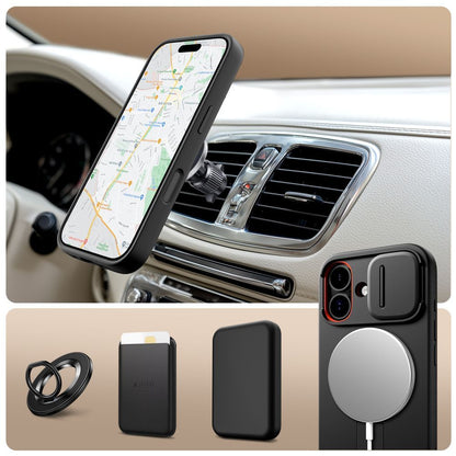 Futrola MagSafe za Apple iPhone 17, Tech-Protect, Kevlar Aura, Crna