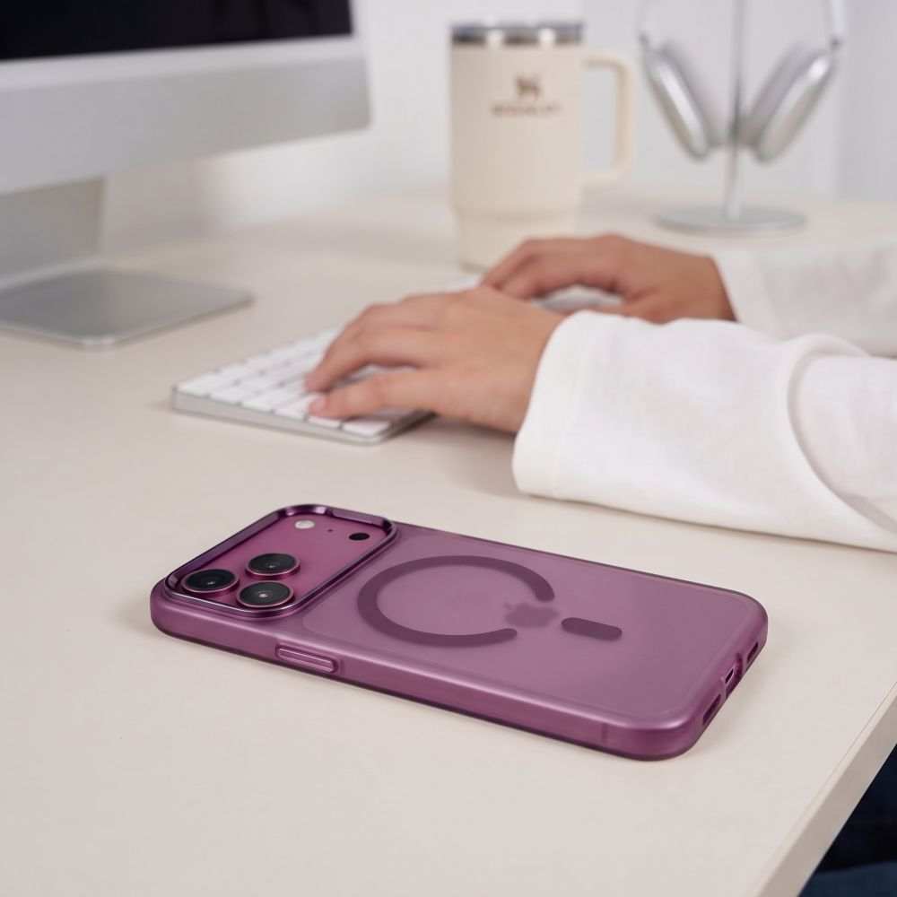 MagSafe futrola za Apple iPhone 18 Pro / 17 Pro, Tech-Protect, MagZero, Mat bordo