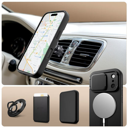 Futrola MagSafe za Apple iPhone 17 Pro Max, Tech-Protect, Kevlar Aura, Crna