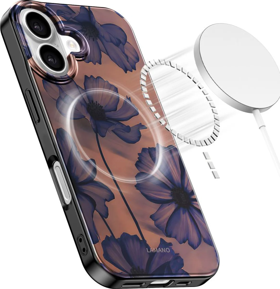 Futrola MagSafe za Apple iPhone 17, Tech-Protect, Lamano Velvet Night, Crna