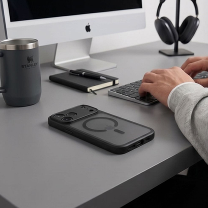 MagSafe futrola za Apple iPhone 18 Pro / 17 Pro, Tech-Protect, BasicMag, Crna Mat