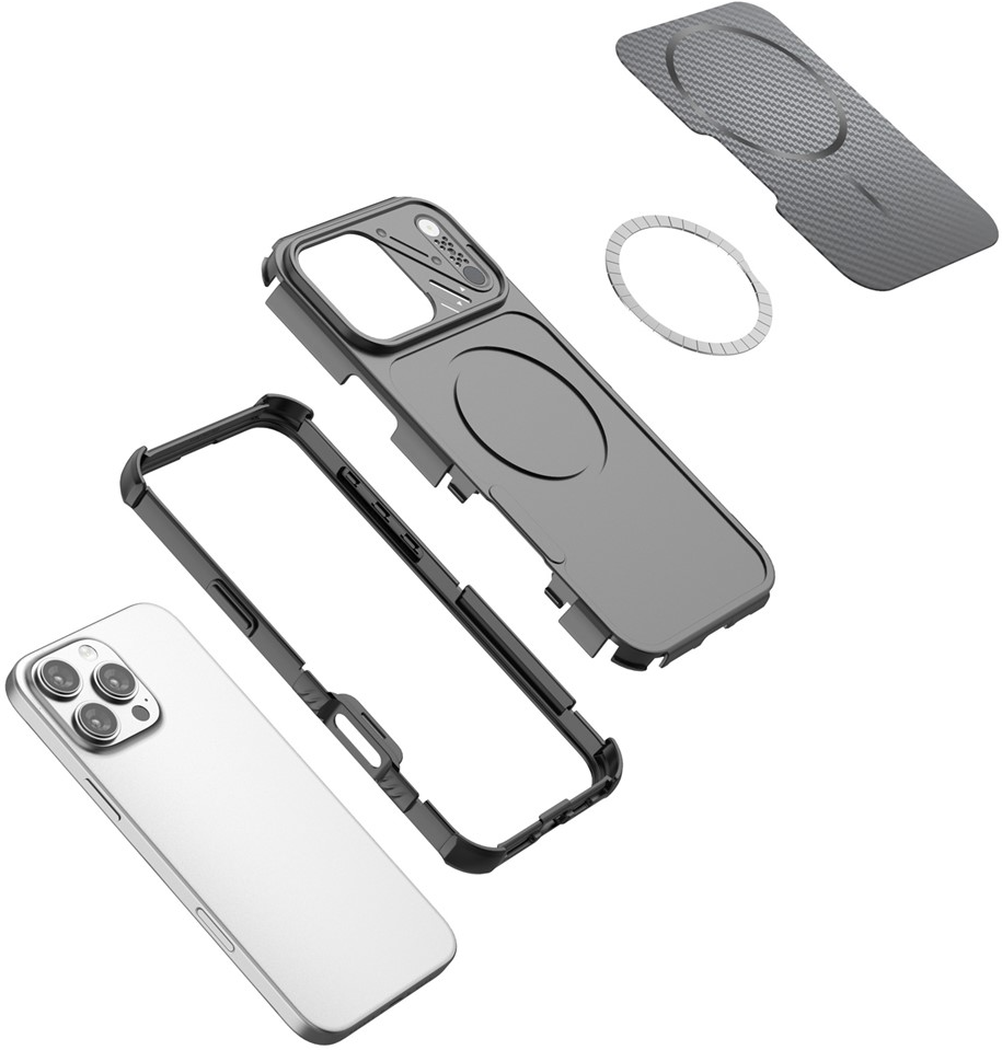 Futrola MagSafe za Apple iPhone 16 Pro, OEM, Karbonska i Zaštita Uglova, Ljubičasta
