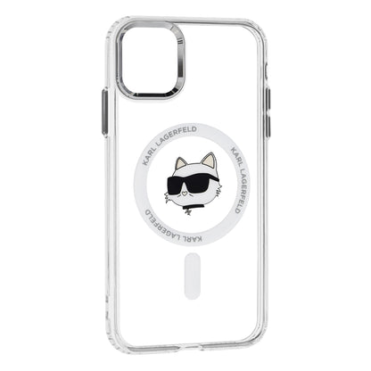 Futrola MagSafe za Apple iPhone 11, Karl Lagerfeld, IML Metal Choupette's Head, Bela