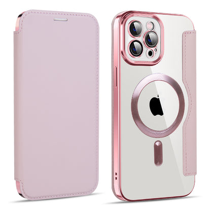 MagSafe futrola za Apple iPhone 11 Pro Max, Techsuit, SmartMag Book, Roze