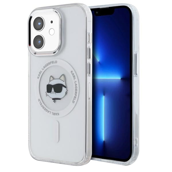 Futrola MagSafe za Apple iPhone 12 / 12 Pro, Karl Lagerfeld, IML Metal Choupette's Head, Bela