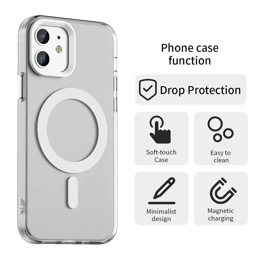 Futrola MagSafe za Apple iPhone 12 / 12 Pro, Techsuit, CandyCase, Bela