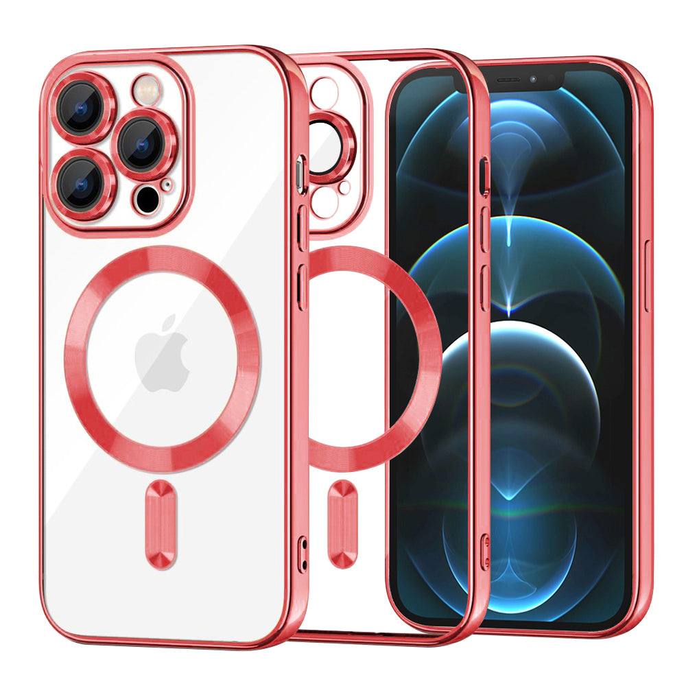 MagSafe futrola za Apple iPhone 12 Pro Max, Techsuit, Luxury Crystal, Crvena