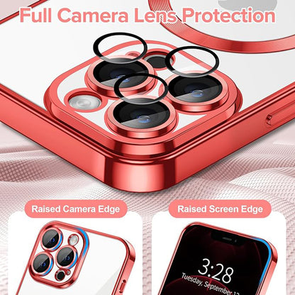 MagSafe futrola za Apple iPhone 12 Pro Max, Techsuit, Luxury Crystal, Crvena