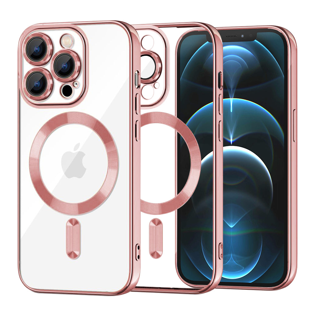MagSafe futrola za Apple iPhone 12 Pro Max, Techsuit, Luxury Crystal, Roze