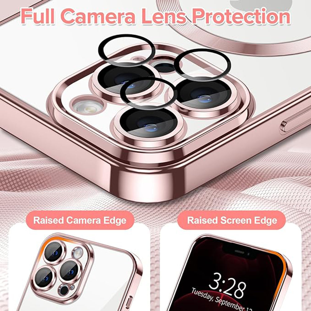 MagSafe futrola za Apple iPhone 12 Pro Max, Techsuit, Luxury Crystal, Roze