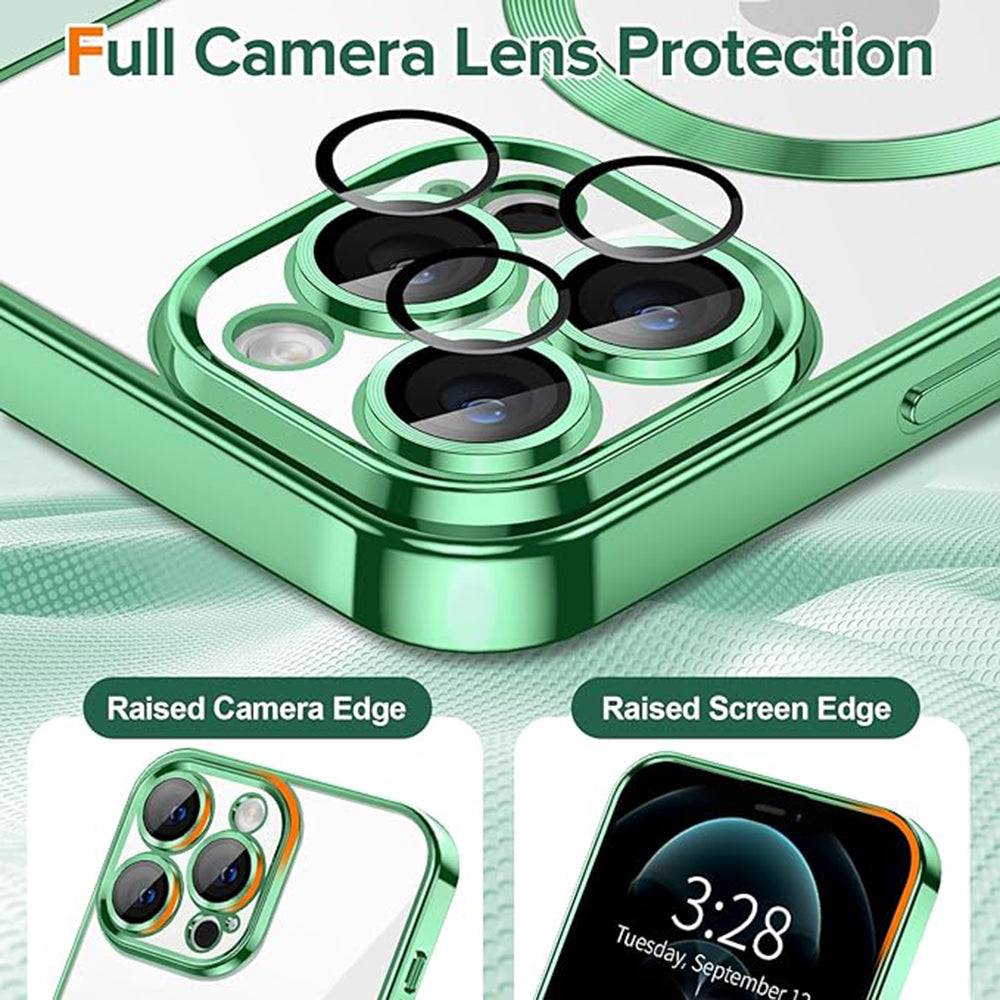 MagSafe futrola za Apple iPhone 12 Pro Max, Techsuit, Luxury Crystal, Svetlo Zelena
