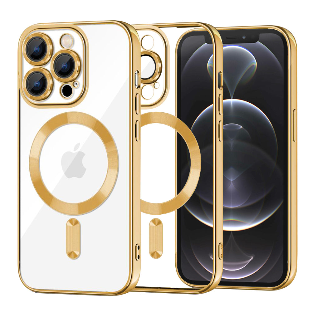 MagSafe futrola za Apple iPhone 12 Pro, Techsuit, Luxury Crystal, Zlatna