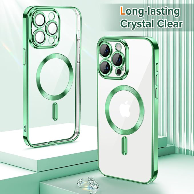 MagSafe futrola za Apple iPhone 12 Pro, Techsuit, Luxury Crystal, Svetlo Zelena