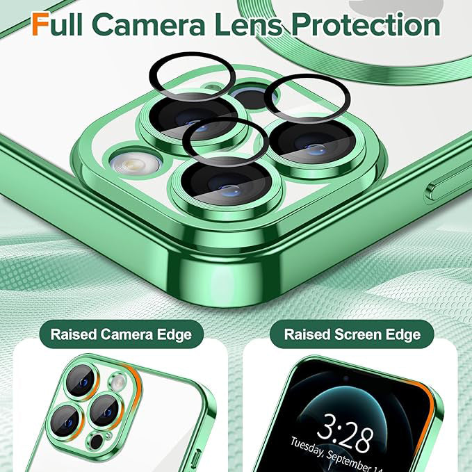 MagSafe futrola za Apple iPhone 12 Pro, Techsuit, Luxury Crystal, Svetlo Zelena