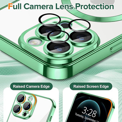 MagSafe futrola za Apple iPhone 12 Pro, Techsuit, Luxury Crystal, Svetlo Zelena