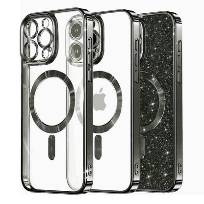 MagSafe futrola za Apple iPhone 12 Pro, Techsuit, Luxury Glitter, Crna