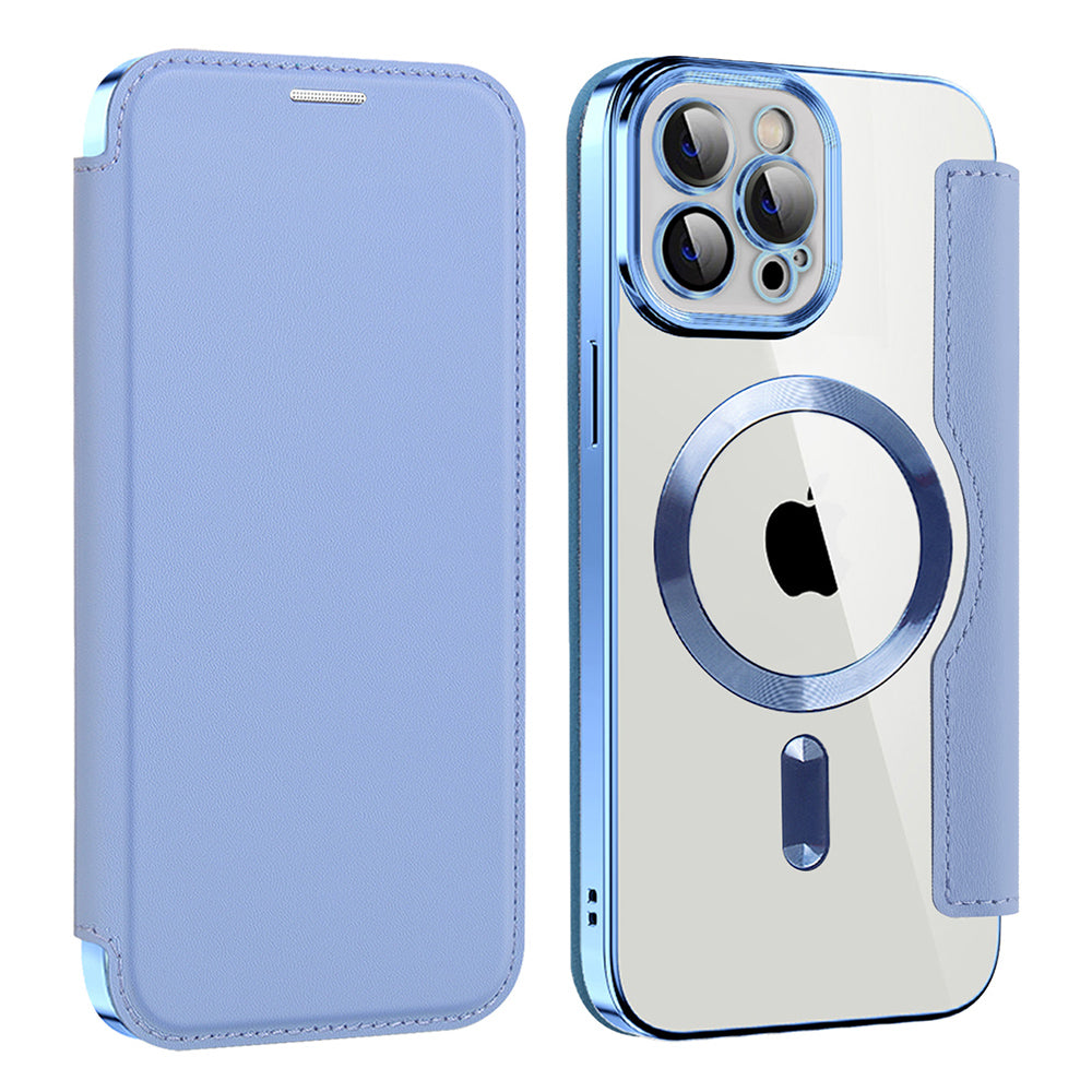 MagSafe futrola za Apple iPhone 12 Pro, Techsuit, SmartMag Book, Plava