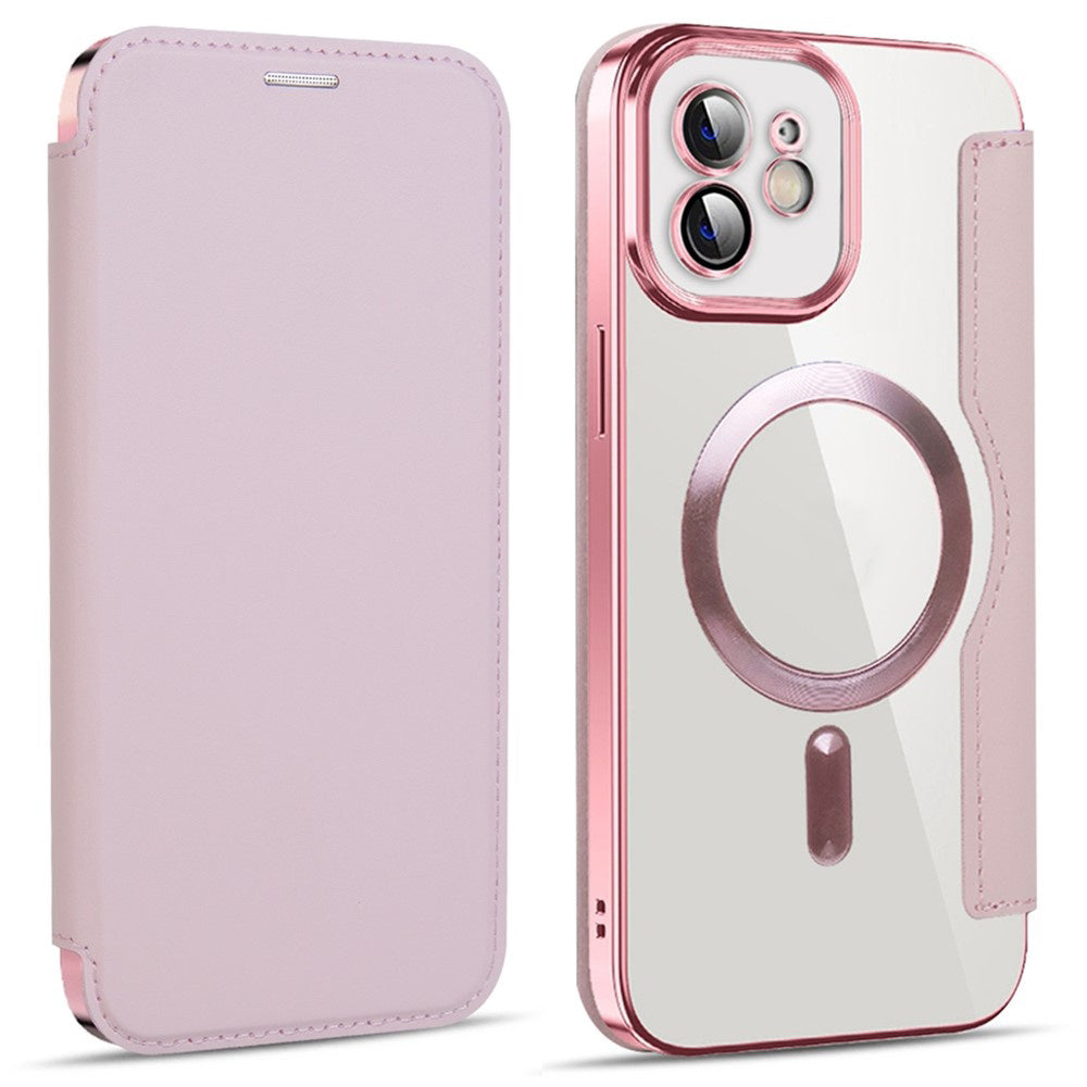 MagSafe futrola za Apple iPhone 12, Techsuit, SmartMag Book, Roze