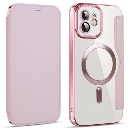 MagSafe futrola za Apple iPhone 12, Techsuit, SmartMag Book, Roze
