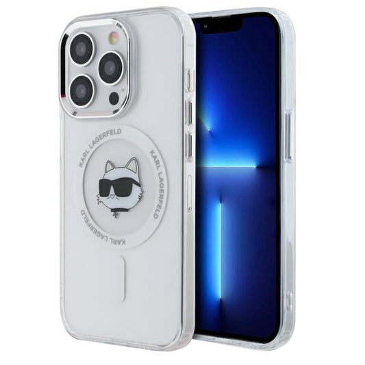 Futrola MagSafe za Apple iPhone 13 Pro Max, Karl Lagerfeld, IML Metal Choupette's Head, Bela