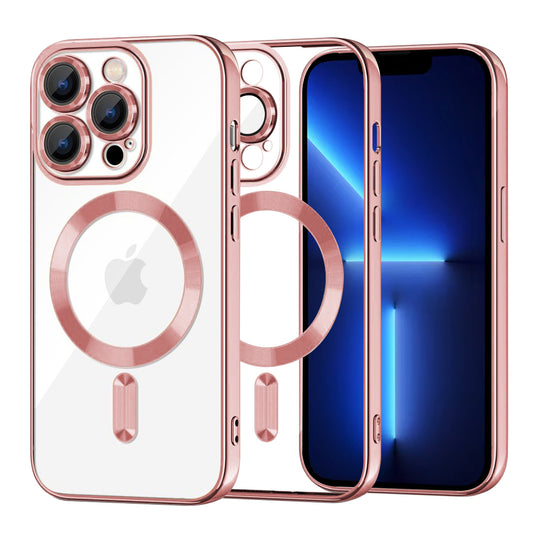 MagSafe futrola za Apple iPhone 13 Pro Max, Techsuit, Luxury Crystal, Roze