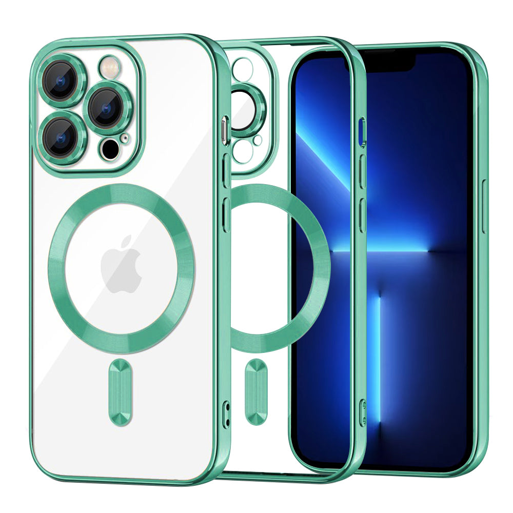 MagSafe futrola za Apple iPhone 13 Pro Max, Techsuit, Luxury Crystal, Svetlo Zelena