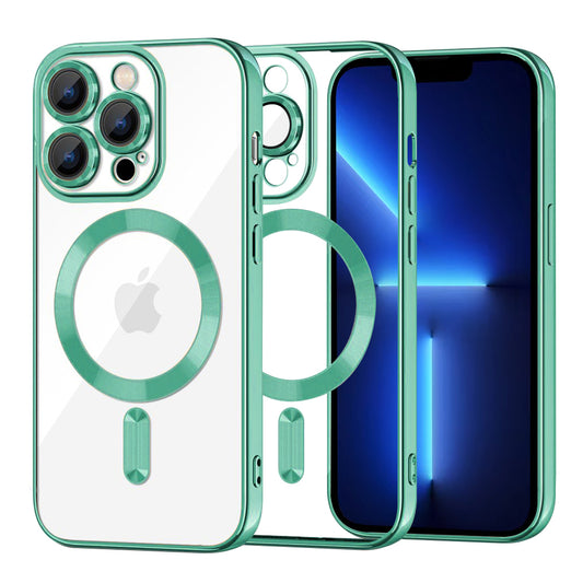 MagSafe futrola za Apple iPhone 13 Pro Max, Techsuit, Luxury Crystal, Svetlo Zelena