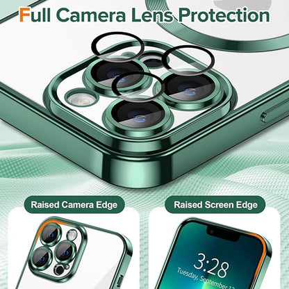 MagSafe futrola za Apple iPhone 13 Pro Max, Techsuit, Luxury Crystal, Tamno Zelena