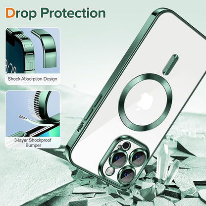 MagSafe futrola za Apple iPhone 13 Pro Max, Techsuit, Luxury Crystal, Tamno Zelena