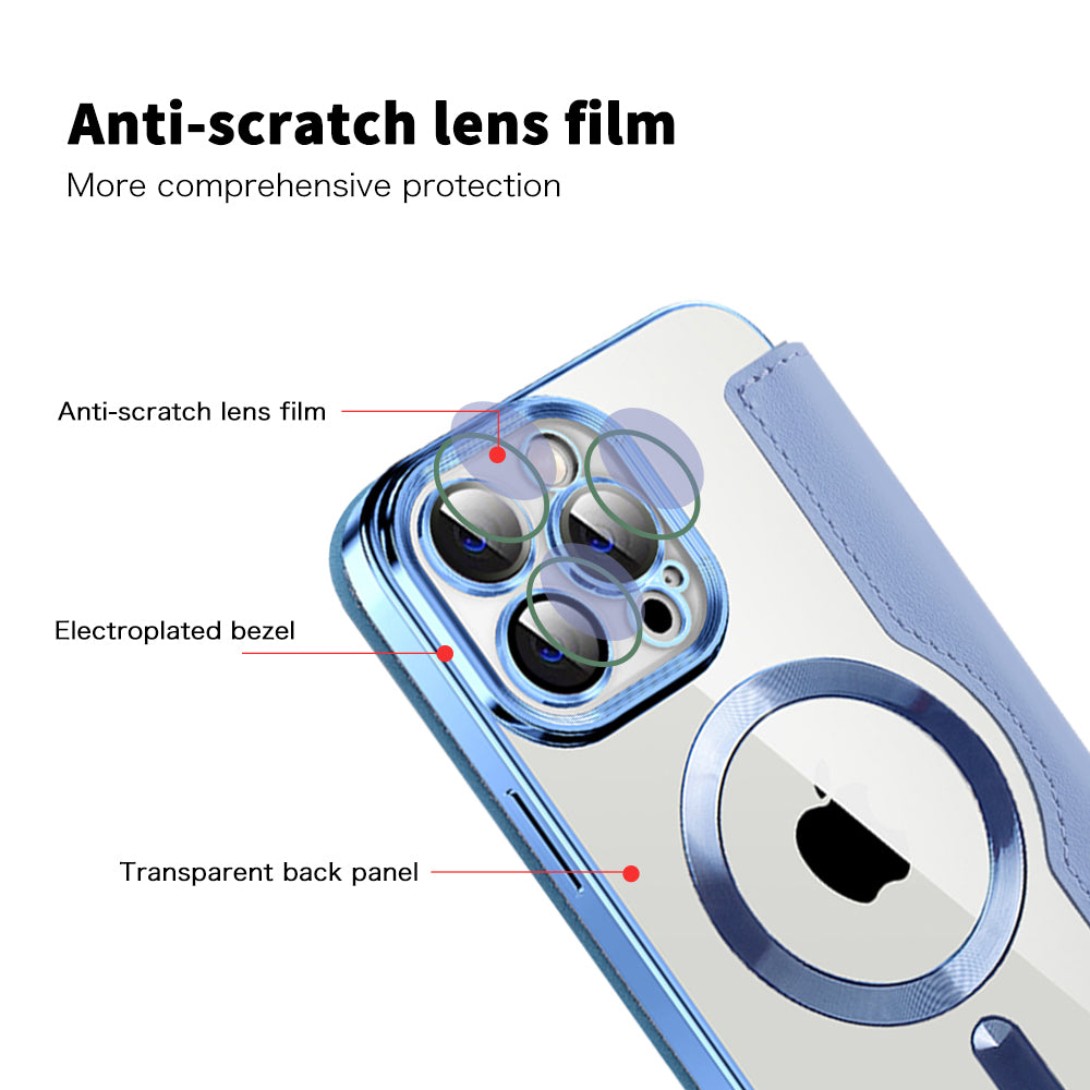 MagSafe futrola za Apple iPhone 13 Pro Max, Techsuit, SmartMag Book, Plava