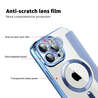 MagSafe futrola za Apple iPhone 13 Pro Max, Techsuit, SmartMag Book, Plava