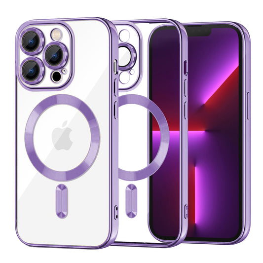 MagSafe futrola za Apple iPhone 13 Pro, Techsuit, Luxury Crystal, Svetlo Ljubičasta