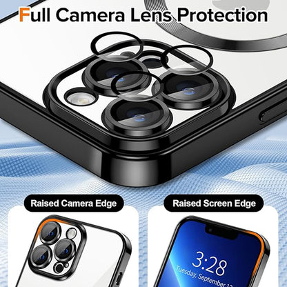 MagSafe futrola za Apple iPhone 13 Pro, Techsuit, Luxury Crystal, Crna