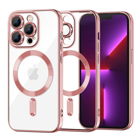 MagSafe futrola za Apple iPhone 13 Pro, Techsuit, Luxury Crystal, Roze