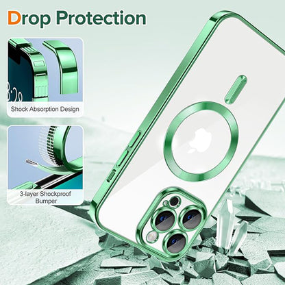 MagSafe futrola za Apple iPhone 13 Pro, Techsuit, Luxury Crystal, Svetlo Zelena
