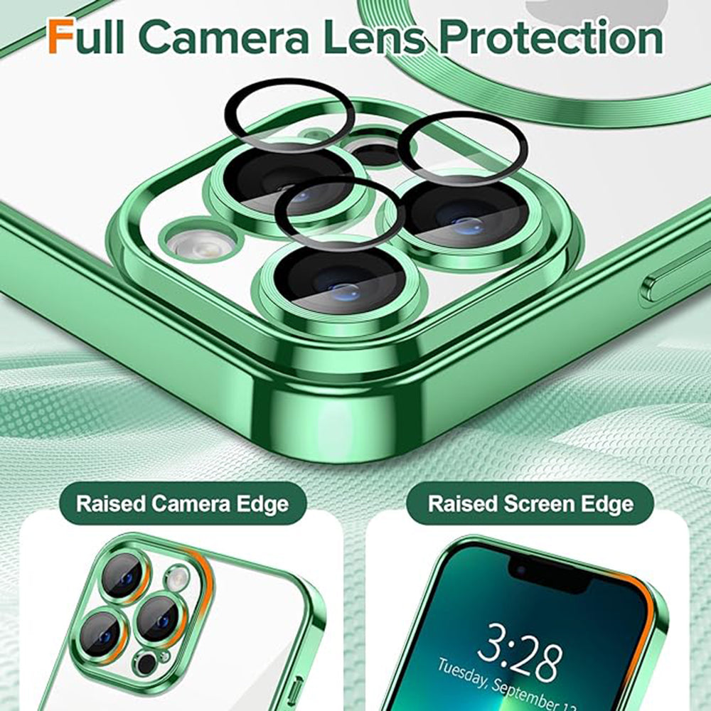 MagSafe futrola za Apple iPhone 13 Pro, Techsuit, Luxury Crystal, Svetlo Zelena