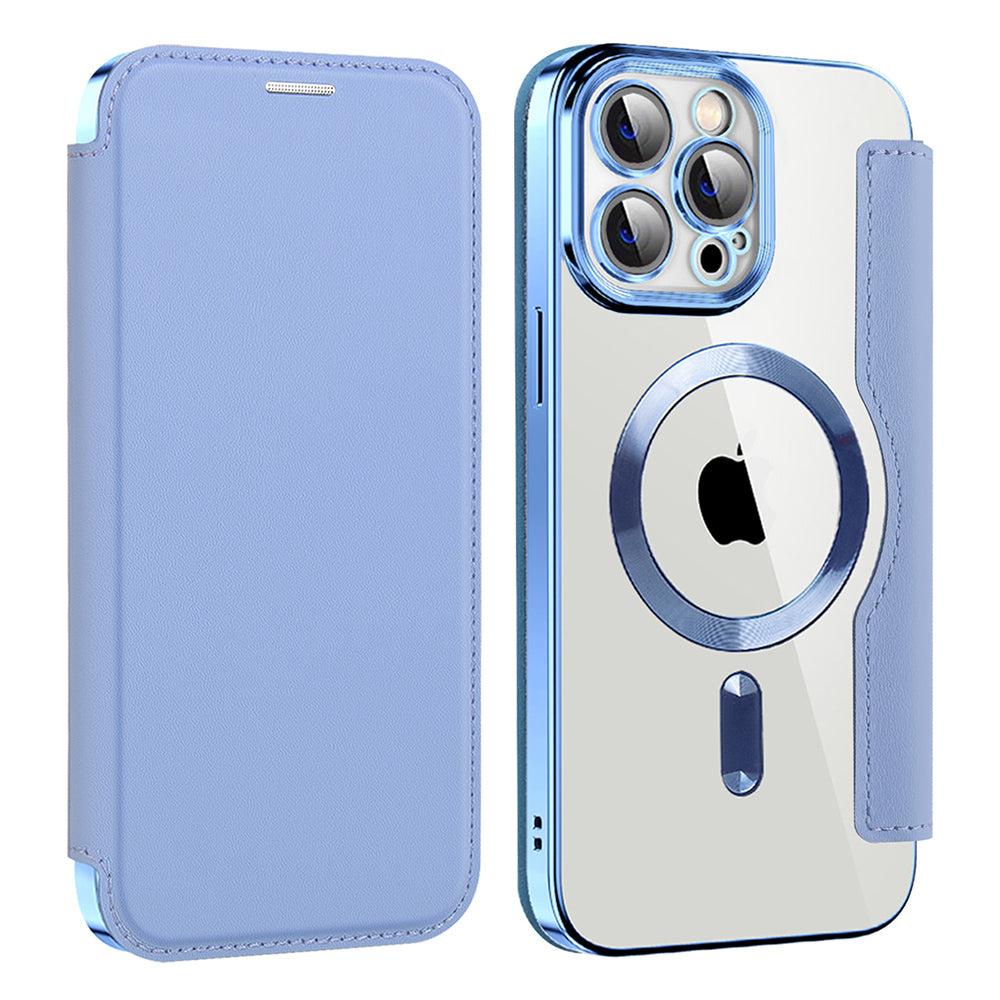 MagSafe futrola za Apple iPhone 13 Pro, Techsuit, SmartMag Book, Plava