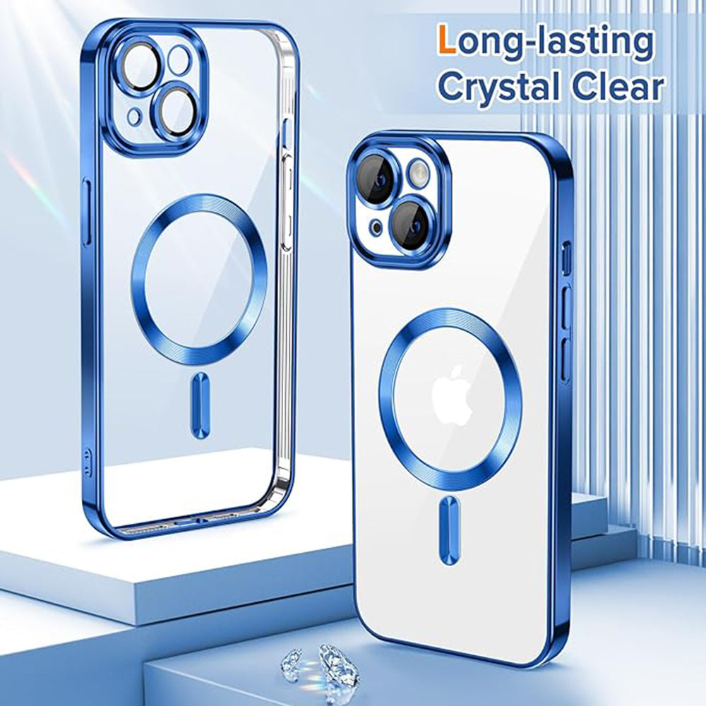 MagSafe futrola za Apple iPhone 13, Techsuit, Luxury Crystal, Tamno Plava
