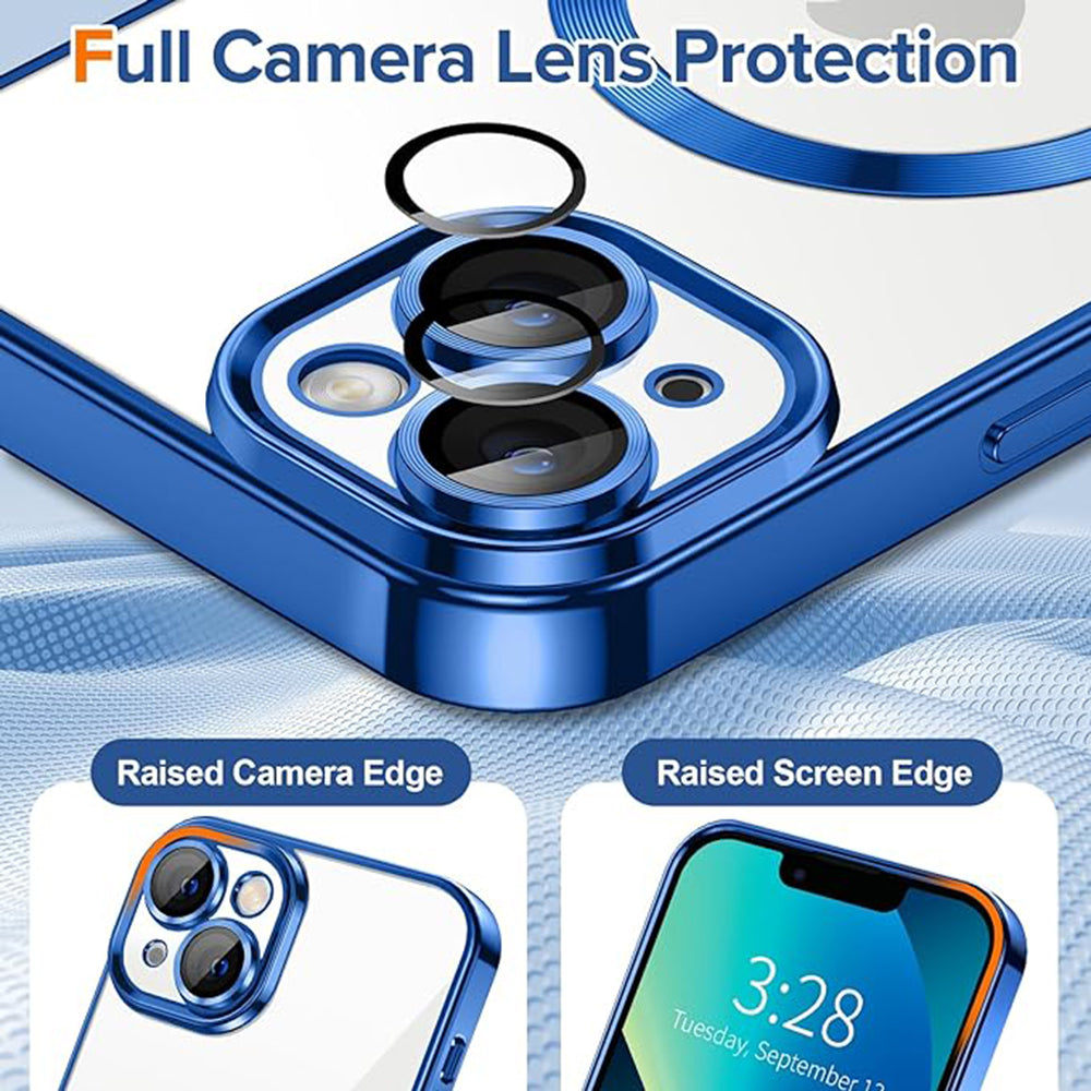 MagSafe futrola za Apple iPhone 13, Techsuit, Luxury Crystal, Tamno Plava