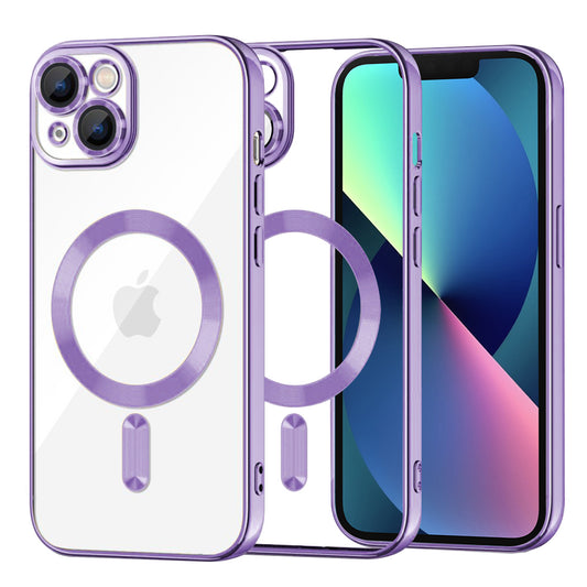 MagSafe futrola za Apple iPhone 13, Techsuit, Luxury Crystal, Svetlo Ljubičasta