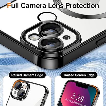 MagSafe futrola za Apple iPhone 13, Techsuit, Luxury Crystal, Crna