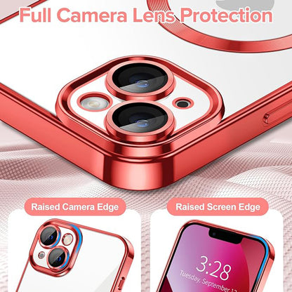 MagSafe futrola za Apple iPhone 13, Techsuit, Luxury Crystal, Crvena