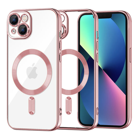 MagSafe futrola za Apple iPhone 13, Techsuit, Luxury Crystal, Roze