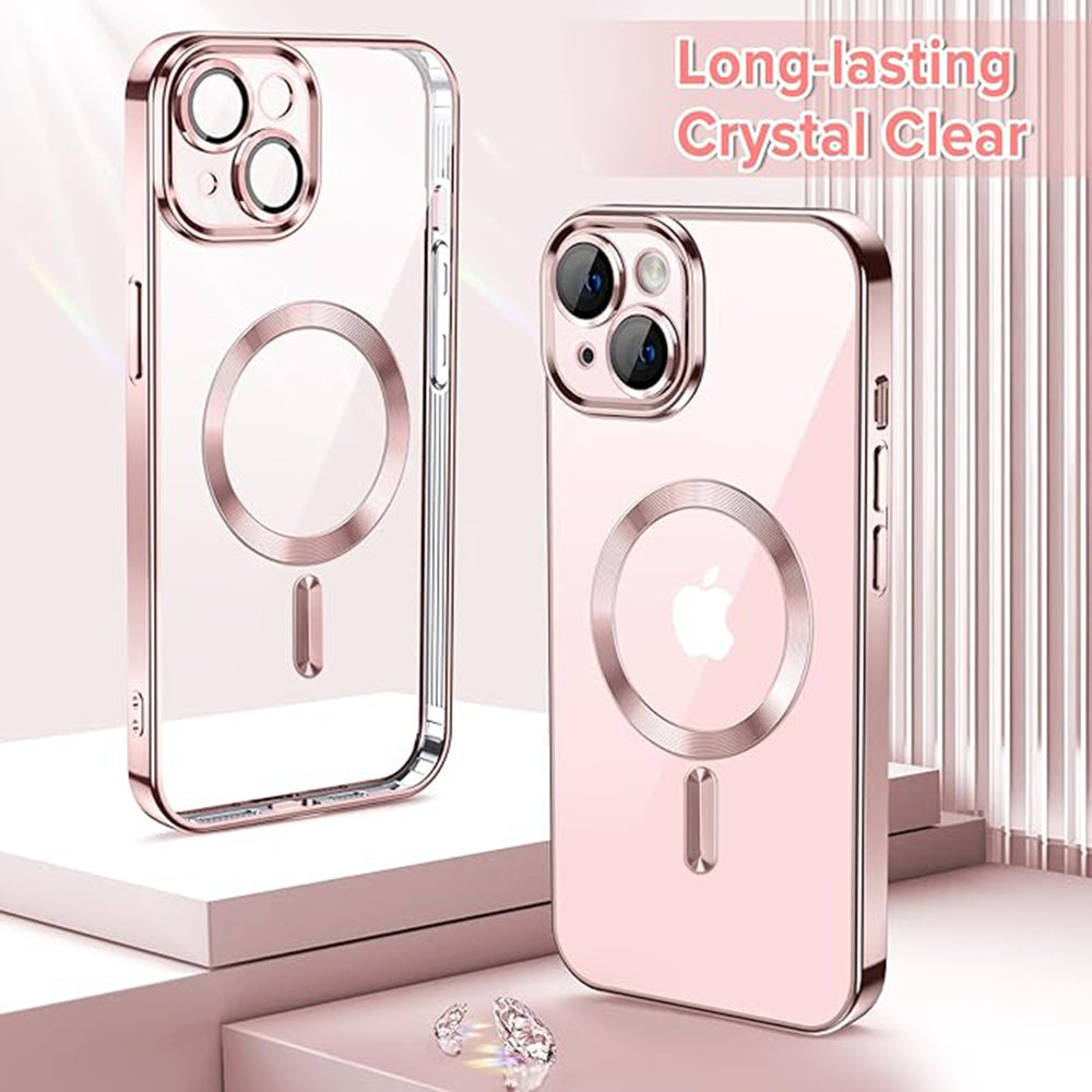 MagSafe futrola za Apple iPhone 13, Techsuit, Luxury Crystal, Roze