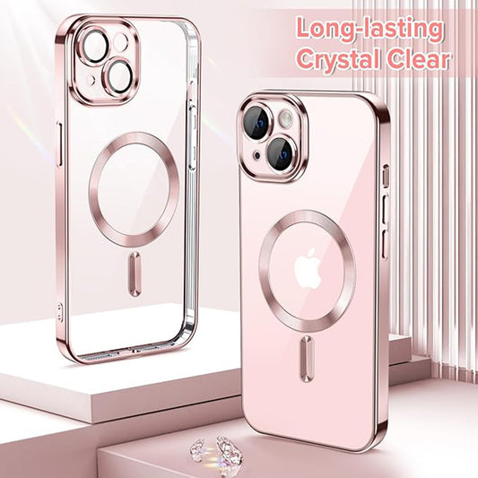 MagSafe futrola za Apple iPhone 13, Techsuit, Luxury Crystal, Roze