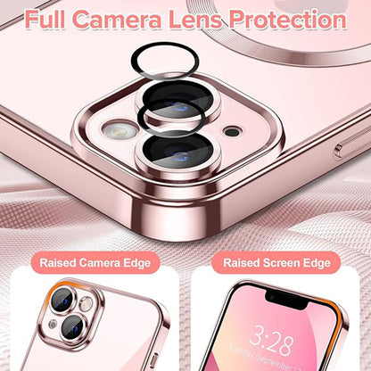MagSafe futrola za Apple iPhone 13, Techsuit, Luxury Crystal, Roze